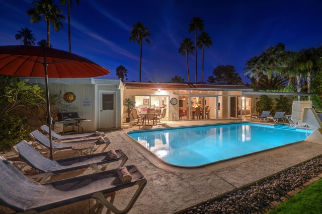 Villa del Sol • Central Palm Springs CA • Vacation Rental Pool Home